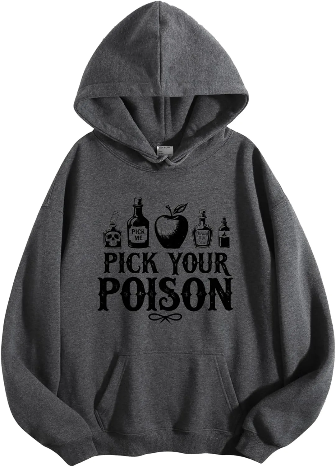 Толстовка VETALLO с капюшоном, принт "Pick Your Poison Apple Bottle", флисовая, с карманами
Толстовка VETALLO с капюшоном, принт "Pick Your Poison Apple Bottle", флисовая, с карманами