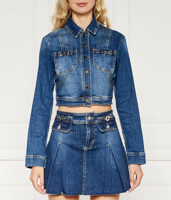 Джинсовая куртка женская Liu Jo укороченная с декором карманов, синий
Джинсовая куртка женская Liu Jo укороченная с декором карманов, синий