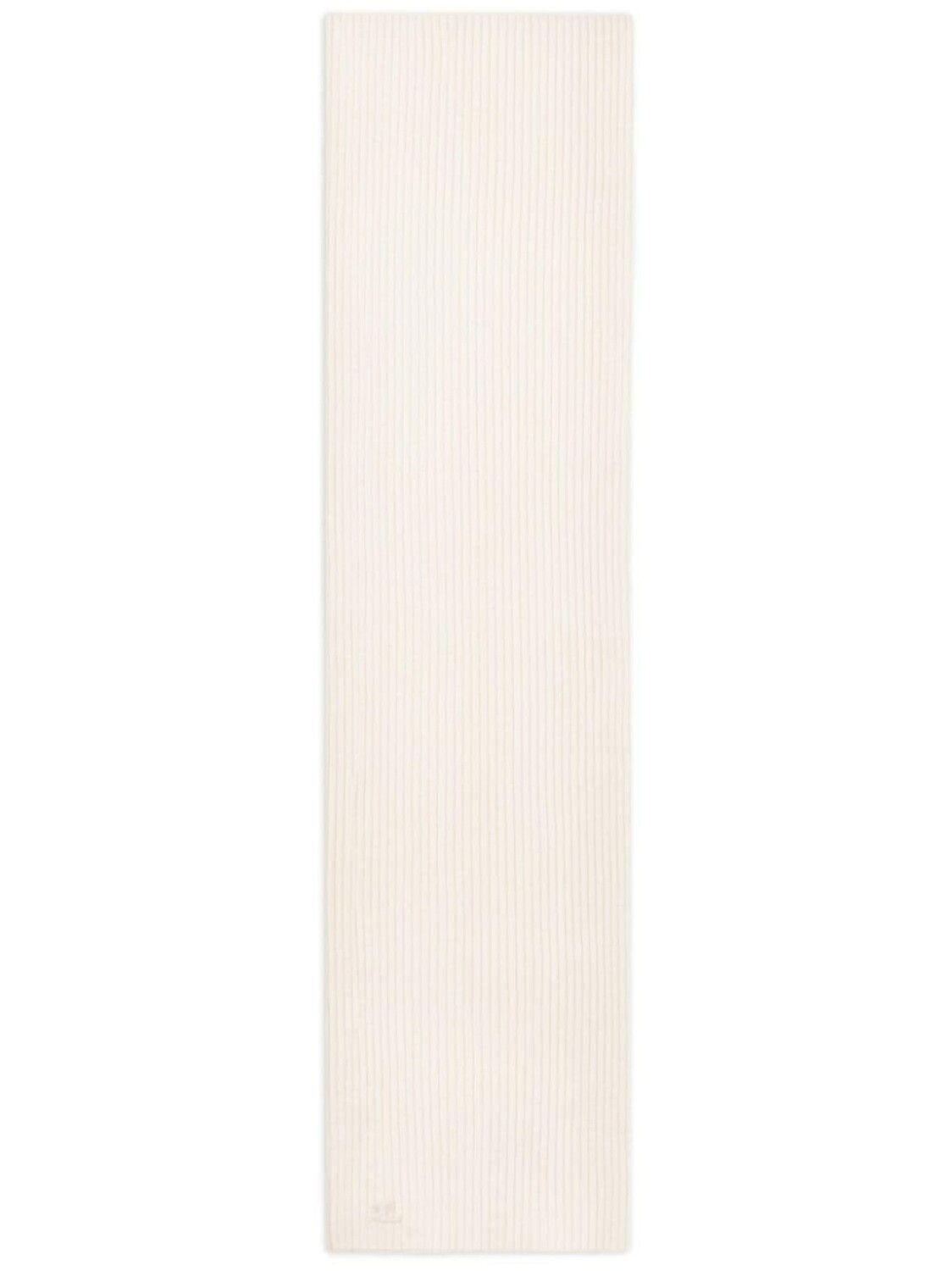 Courrèges шерстяной шарф в рубчик, белый 
Courrèges шерстяной шарф в рубчик, белый