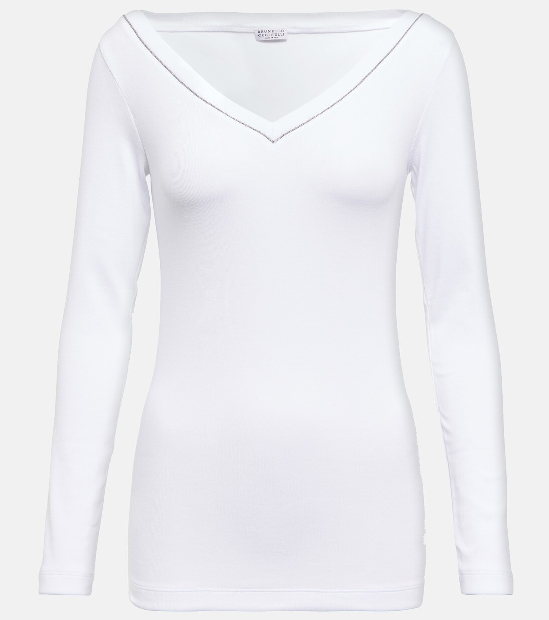 Топ с V-образным вырезом BRUNELLO CUCINELLI, белый
Топ с V-образным вырезом BRUNELLO CUCINELLI, белый