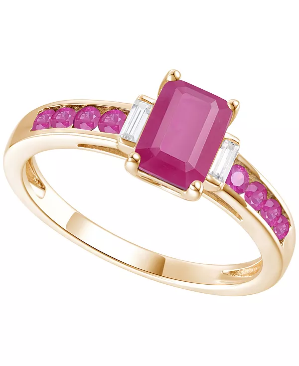 Кольцо с драгоценными камнями и бриллиантами (1/20 карата) из 14-каратного белого золота (также из 14-каратного золота) Macy'S, ruby
Кольцо с драгоценными камнями и бриллиантами (1/20 карата) из 14-каратного белого золота (также из 14-каратного золота) Macy'S, ruby