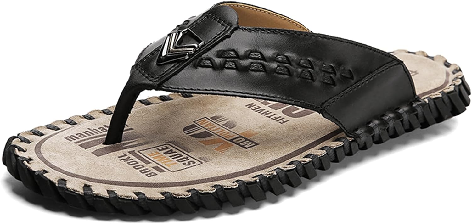 Мужские сандалии Abborora, повседневные кожаные шлепанцы для улицы, черный
Мужские сандалии Abborora, повседневные кожаные шлепанцы для улицы, черный