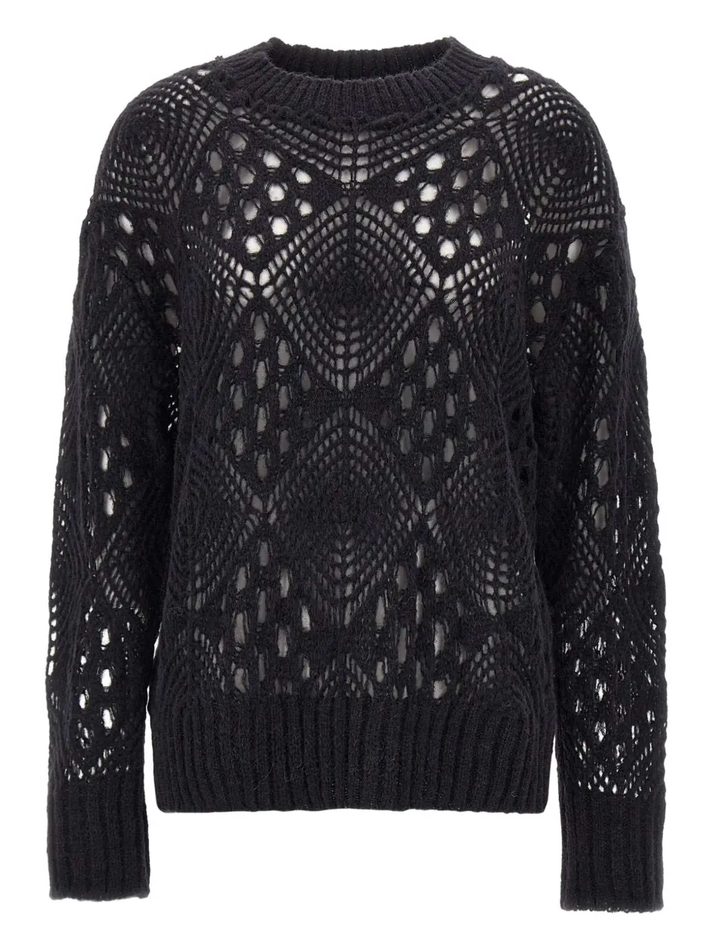 Свободно вязаный свитер с круглым вырезом Maurizio Mykonos, черный
Свободно вязаный свитер с круглым вырезом Maurizio Mykonos, черный