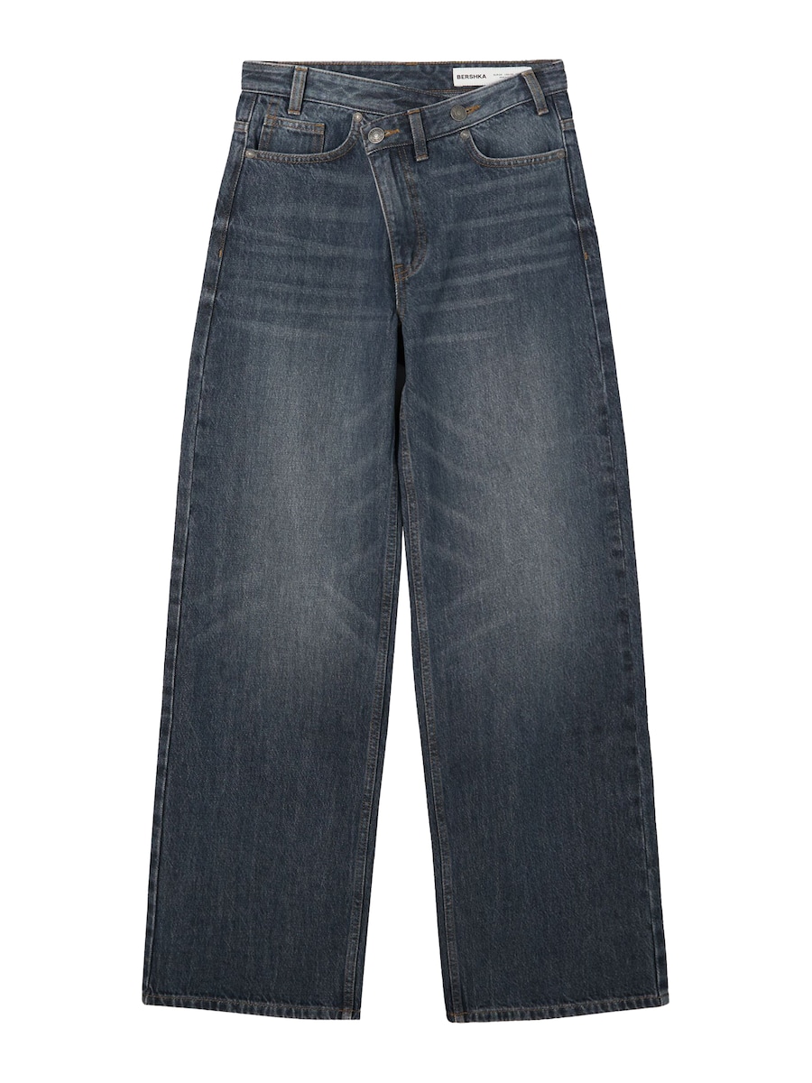 Джинсы с широкими штанинами Bershka, Blue Denim
Джинсы с широкими штанинами Bershka, Blue Denim