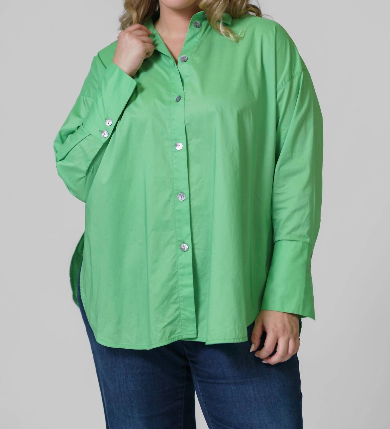 Хлопковая рубашка Core - Plus в изумрудно-зеленом цвете BITTE KAI RAND
Хлопковая рубашка Core - Plus в изумрудно-зеленом цвете BITTE KAI RAND