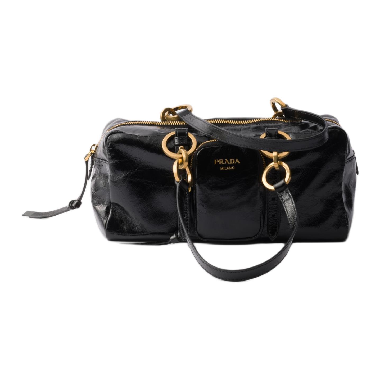 PRADA Женская черная кожаная сумка через плечо среднего размера
PRADA Женская черная кожаная сумка через плечо среднего размера