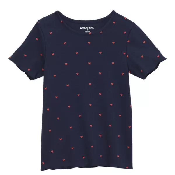 Футболка с короткими рукавами и ребристым узором для девочек 2–16 лет Lands' End, цвет sea navy mini hearts
Футболка с короткими рукавами и ребристым узором для девочек 2–16 лет Lands' End, цвет sea navy mini hearts