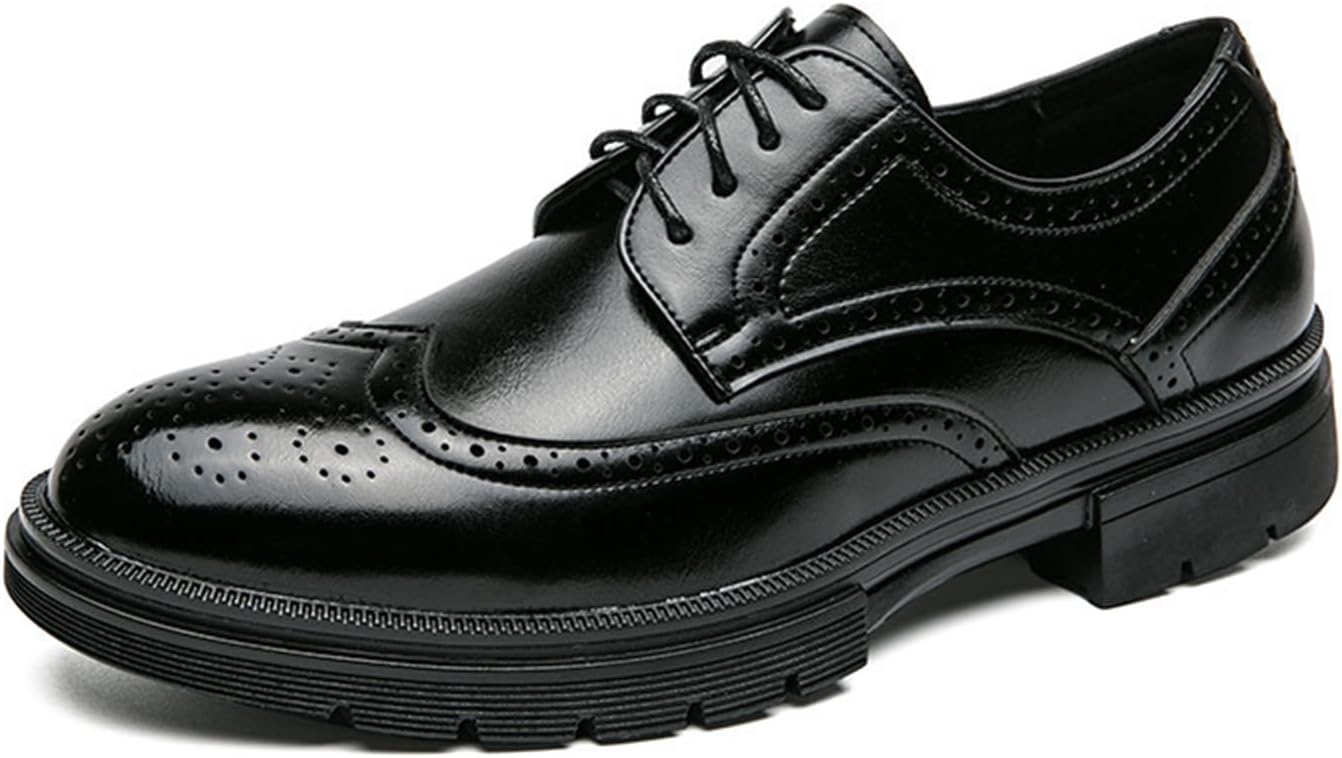 Мужские кожаные оксфорды на платформе с шнуровкой, броги с крылышками, удобные и дышащие, с ребристой подошвой, повседневные, бизнес и обувь Botrent, черный
Мужские кожаные оксфорды на платформе с шнуровкой, броги с крылышками, удобные и дышащие, с ребристой подошвой, повседневные, бизнес и обувь Botrent, черный