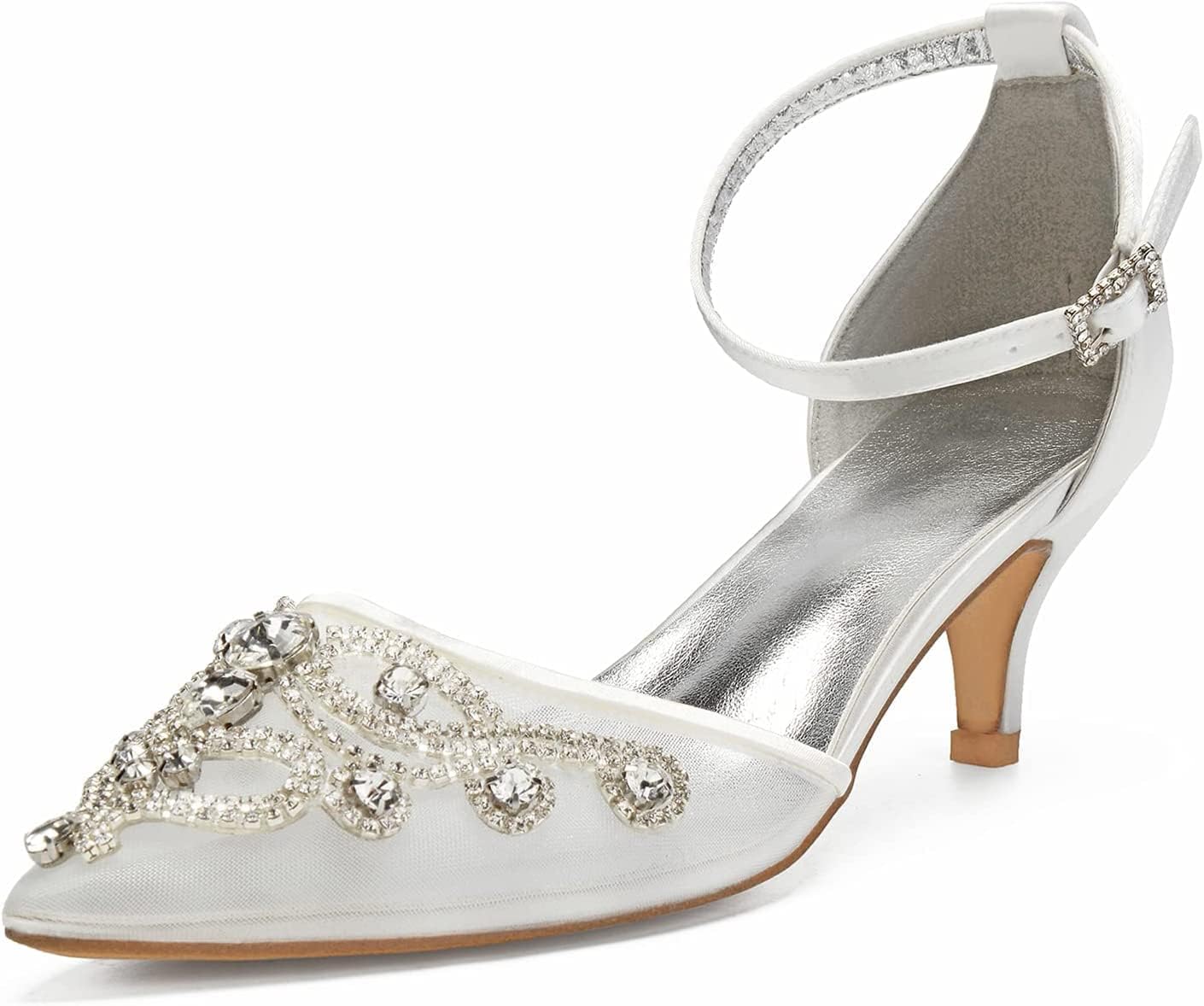 Босоножки на каблуке для женщин, свадебная обувь для женщин, удобные атласные с сеткой, женские туфли на низком каблуке для невесты с заостренным носком и стразами для вечеринок и танцев (Цвет: слоновая кость, Размер: 8 UK) Generic, слоновая кос...
Босоножки на каблуке для женщин, свадебная обувь для женщин, удобные атласные с сеткой, женские туфли на низком каблуке для невесты с заостренным носком и стразами для вечеринок и танцев (Цвет: слоновая кость, Размер: 8 UK) Generic, слоновая кос...