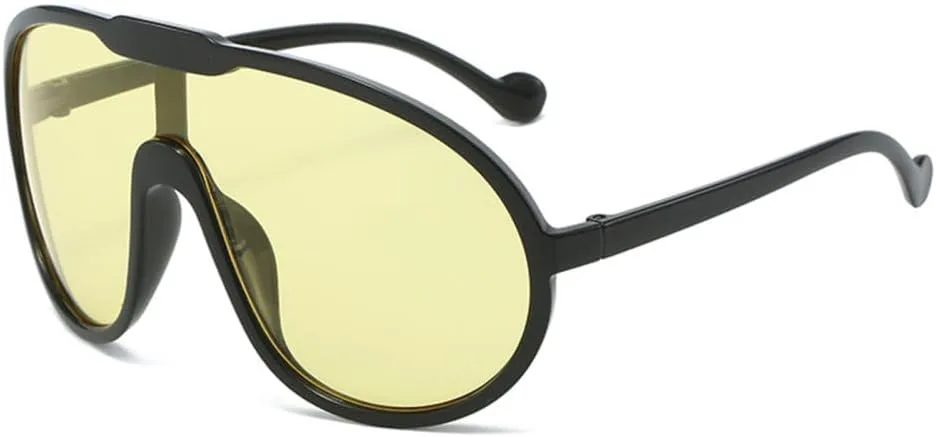 Цельные солнцезащитные очки-маска для женщин и мужчин, защитные очки в стиле панк, ветрозащитные очки с защитой от УФ-излучения UV400 MTZJH, Black Yellow
Цельные солнцезащитные очки-маска для женщин и мужчин, защитные очки в стиле панк, ветрозащитные очки с защитой от УФ-излучения UV400 MTZJH, Black Yellow