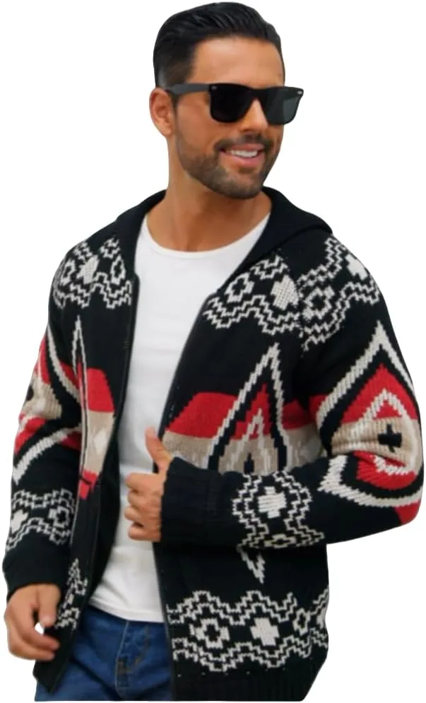 Мужской осенне-зимний кардиган свободного кроя, черный и красный Dierouya
Мужской осенне-зимний кардиган свободного кроя, черный и красный Dierouya