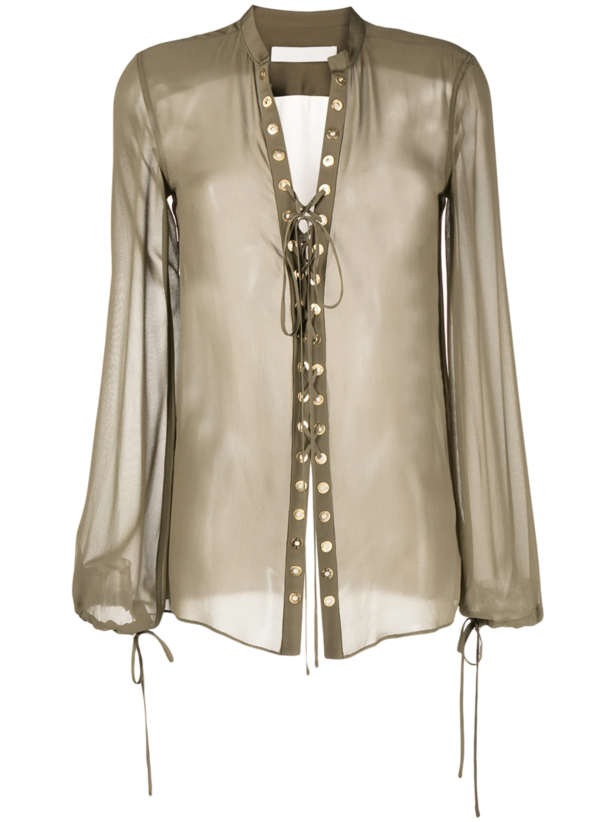 Кружевной топ с люверсами Dion Lee, зеленый
Кружевной топ с люверсами Dion Lee, зеленый