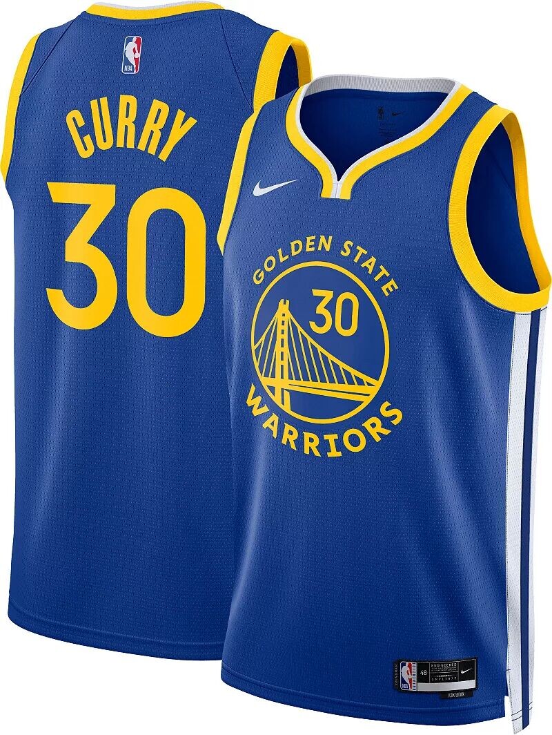 Мужская синяя майка Nike Golden State Warriors Stephen Curry #30 Dri-FIT Swingman
Мужская синяя майка Nike Golden State Warriors Stephen Curry #30 Dri-FIT Swingman