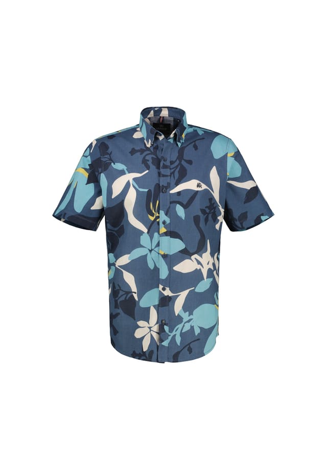 Летняя рубашка из хлопка и льна больших размеров Lerros, синий
Летняя рубашка из хлопка и льна больших размеров Lerros, синий