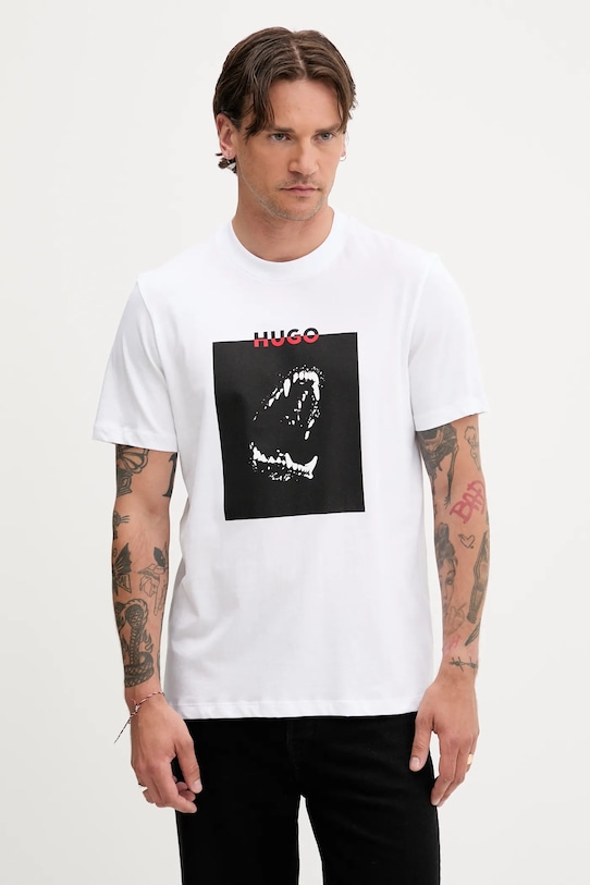 Хлопковая футболка Hugo, белый
Хлопковая футболка Hugo, белый