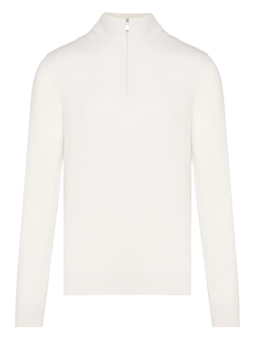 Кашемировый свитер с молнией у горловины Barba, белый
Кашемировый свитер с молнией у горловины Barba, белый