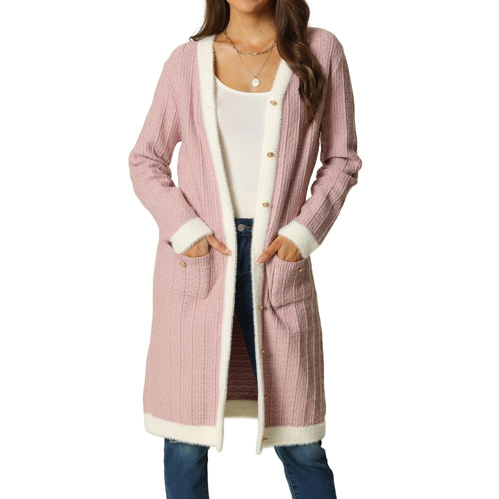 Женское платье контрастного цвета с длинными рукавами и открытой передней частью, свитер на пуговицах, кардиган с карманами Seta T, цвет Dusty Pink
Женское платье контрастного цвета с длинными рукавами и открытой передней частью, свитер на пуговицах, кардиган с карманами Seta T, цвет Dusty Pink