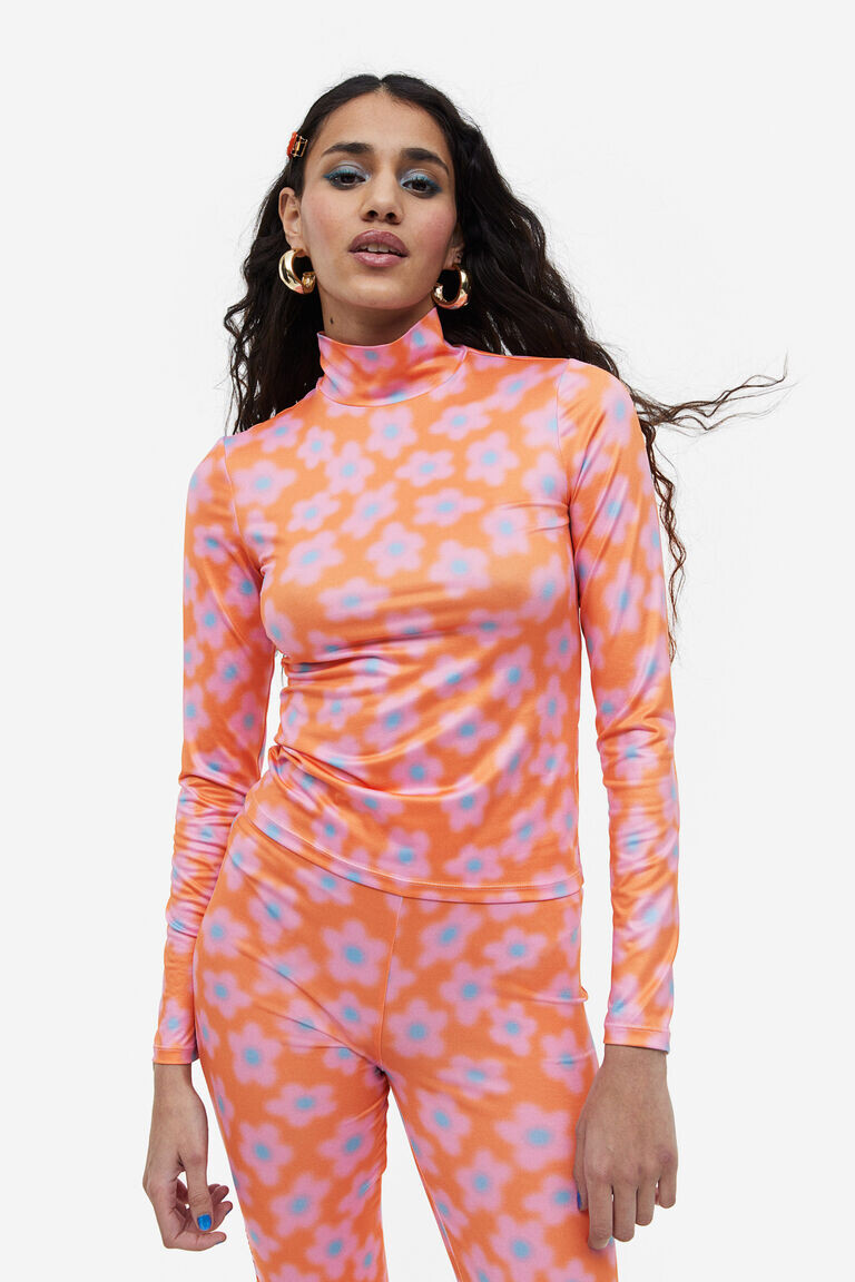 Топ из джерси с длинными рукавами H&M, оранжевый
Топ из джерси с длинными рукавами H&M, оранжевый