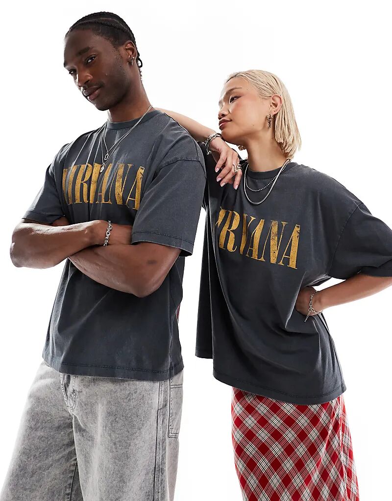 Футболка унисекс свободного покроя с принтом группы Nirvana черного цвета ASOS DESIGN
Футболка унисекс свободного покроя с принтом группы Nirvana черного цвета ASOS DESIGN