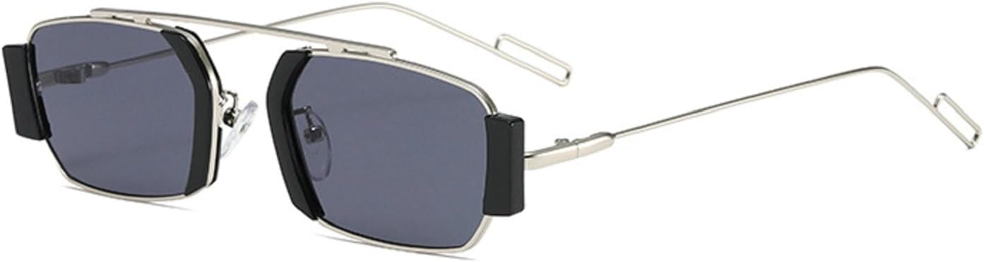 Ретро-солнцезащитные очки в маленькой прямоугольной металлической оправе для женщин, модные солнцезащитные очки UV400 для мужчин, панк-солнцезащитные очки Melrose, Black Silver
Ретро-солнцезащитные очки в маленькой прямоугольной металлической оправе для женщин, модные солнцезащитные очки UV400 для мужчин, панк-солнцезащитные очки Melrose, Black Silver