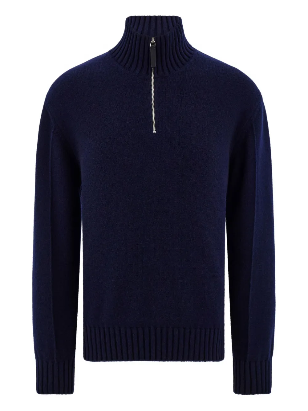 Рифлёный пуловер с высоким воротником Ferragamo, синий
Рифлёный пуловер с высоким воротником Ferragamo, синий