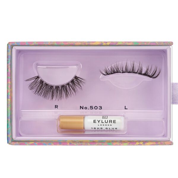 Накладные ресницы с клеем, 1 упаковка. Eylure Lash&Case 503 
Накладные ресницы с клеем, 1 упаковка. Eylure Lash&Case 503