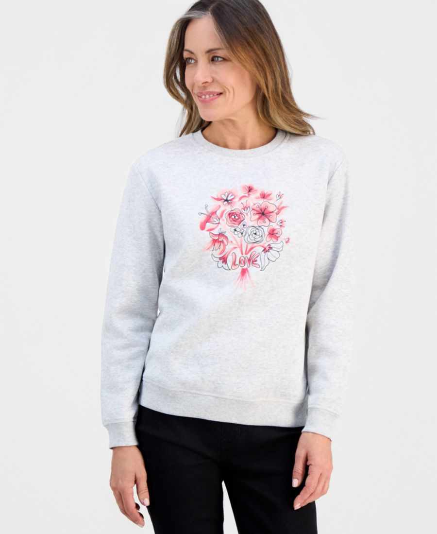 Флисовая толстовка Petite Love Flowers с графическим принтом, эксклюзивно от Macy's Style & Co, Heather Grey
Флисовая толстовка Petite Love Flowers с графическим принтом, эксклюзивно от Macy's Style & Co, Heather Grey