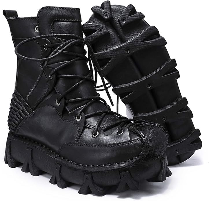 Кожаные байкерские ботинки TAYGUM в стиле панк для мужчин, ручная работа, толстая подошва, шнуровка, ботинки до середины голени, зимние теплые снежные ботинки, шнуровка ботинки, черный
Кожаные байкерские ботинки TAYGUM в стиле панк для мужчин, ручная работа, толстая подошва, шнуровка, ботинки до середины голени, зимние теплые снежные ботинки, шнуровка ботинки, черный