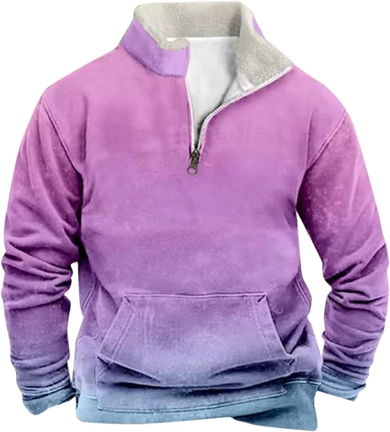 Мужской полу-зип пуловер с длинным рукавом
Мужской полу-зип пуловер с длинным рукавом