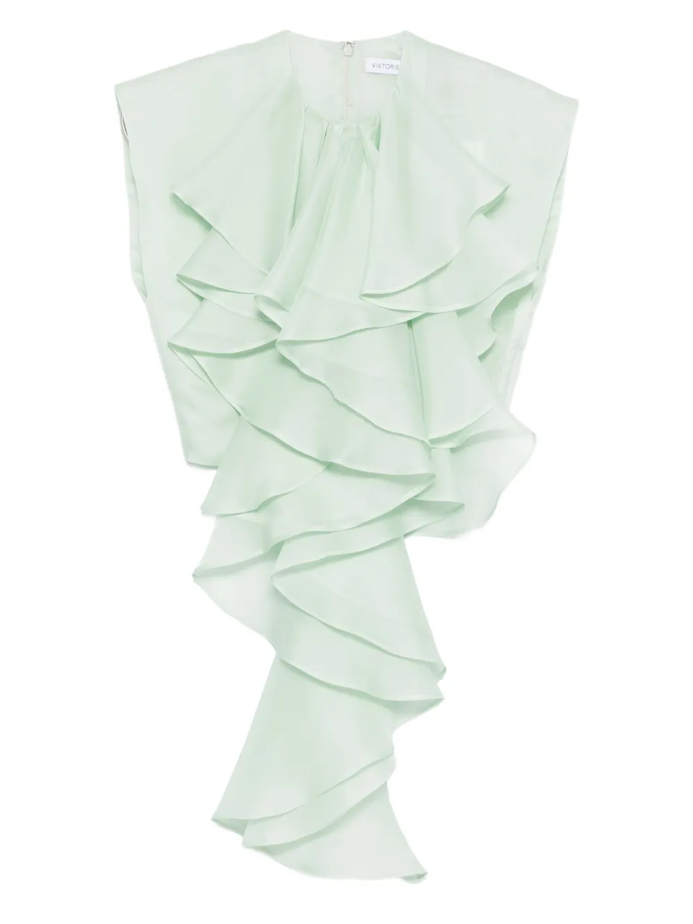 Шелковый топ с оборками Viktor & Rolf, зеленый
Шелковый топ с оборками Viktor & Rolf, зеленый