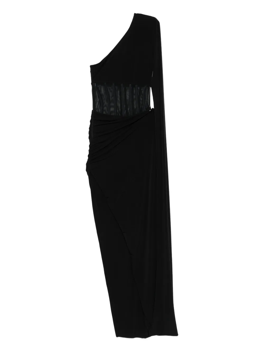 Платье макси на одно плечо с прозрачной вставкой NISSA, черный
Платье макси на одно плечо с прозрачной вставкой NISSA, черный