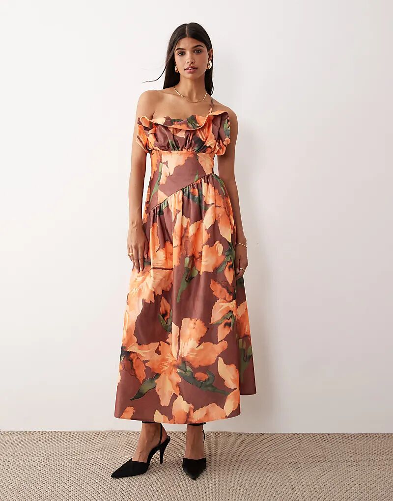 Платье миди ASOS DESIGN с асимметричным кроем и оборкой на груди, темно-оранжевого цвета с цветочным принтом
Платье миди ASOS DESIGN с асимметричным кроем и оборкой на груди, темно-оранжевого цвета с цветочным принтом