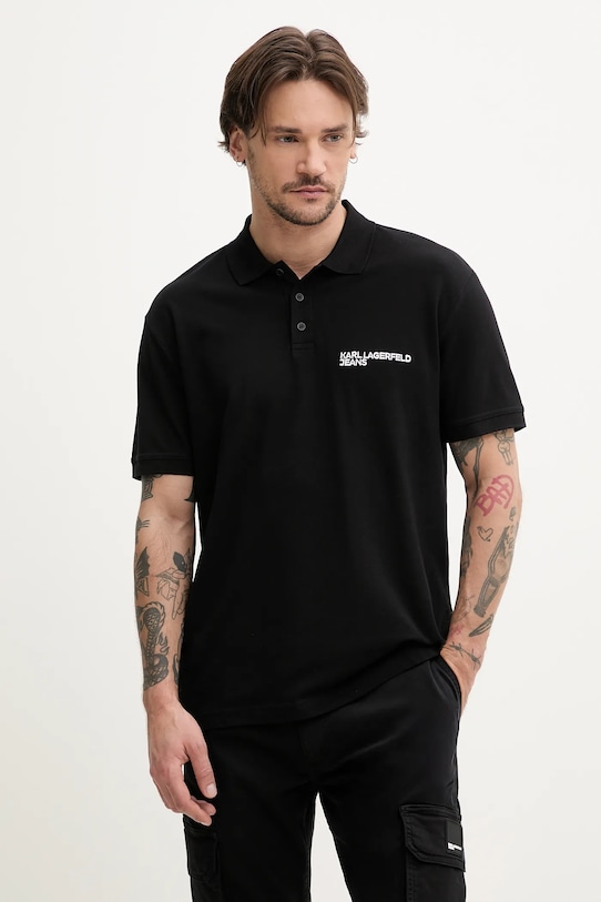 Хлопковая поло Karl Lagerfeld Jeans, черный
Хлопковая поло Karl Lagerfeld Jeans, черный