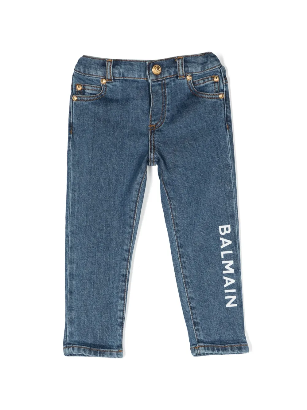 Прямые джинсы с логотипом Balmain Kids, синий
Прямые джинсы с логотипом Balmain Kids, синий