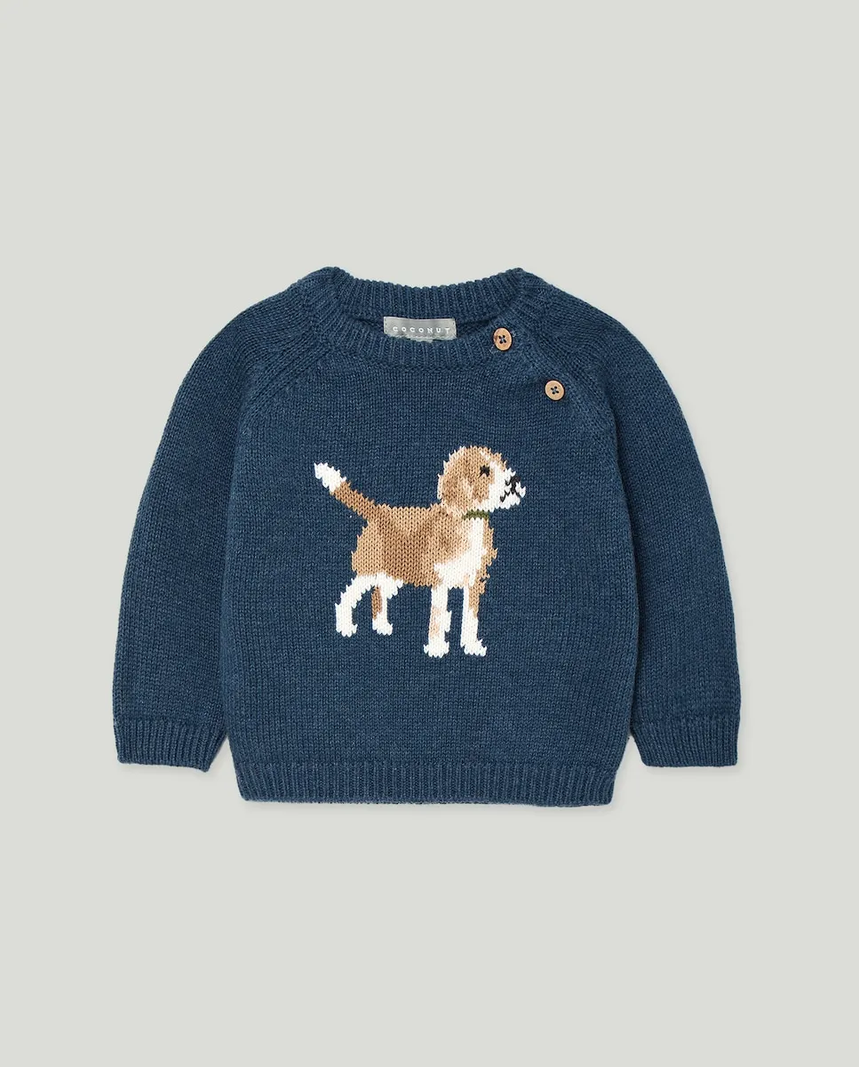 Свитер с вырезом «лодочка» с интарсией щенка бигля для малыша Coconut El Corte Inglés, темно-синий
Свитер с вырезом «лодочка» с интарсией щенка бигля для малыша Coconut El Corte Inglés, темно-синий