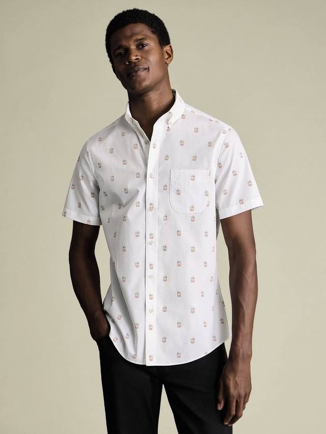 Хлопковая рубашка с принтом Charles Tyrwhitt
Хлопковая рубашка с принтом Charles Tyrwhitt