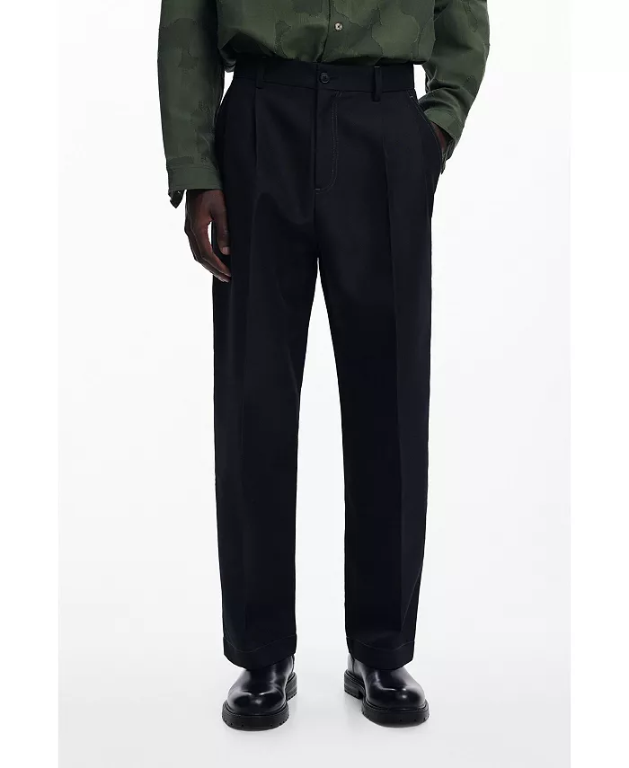 Мужские плиссированные брюки с контрастными деталями Desigual, черный
Мужские плиссированные брюки с контрастными деталями Desigual, черный