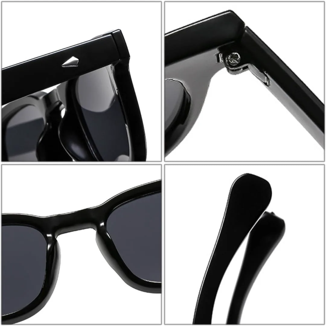 Модные женские солнцезащитные очки в стиле ретро с заклепками, желто-синие, с защитой от УФ-излучения UV400 и прозрачными линзами UUPTTPL, Glossy Black Clear
Модные женские солнцезащитные очки в стиле ретро с заклепками, желто-синие, с защитой от УФ-излучения UV400 и прозрачными линзами UUPTTPL, Glossy Black Clear