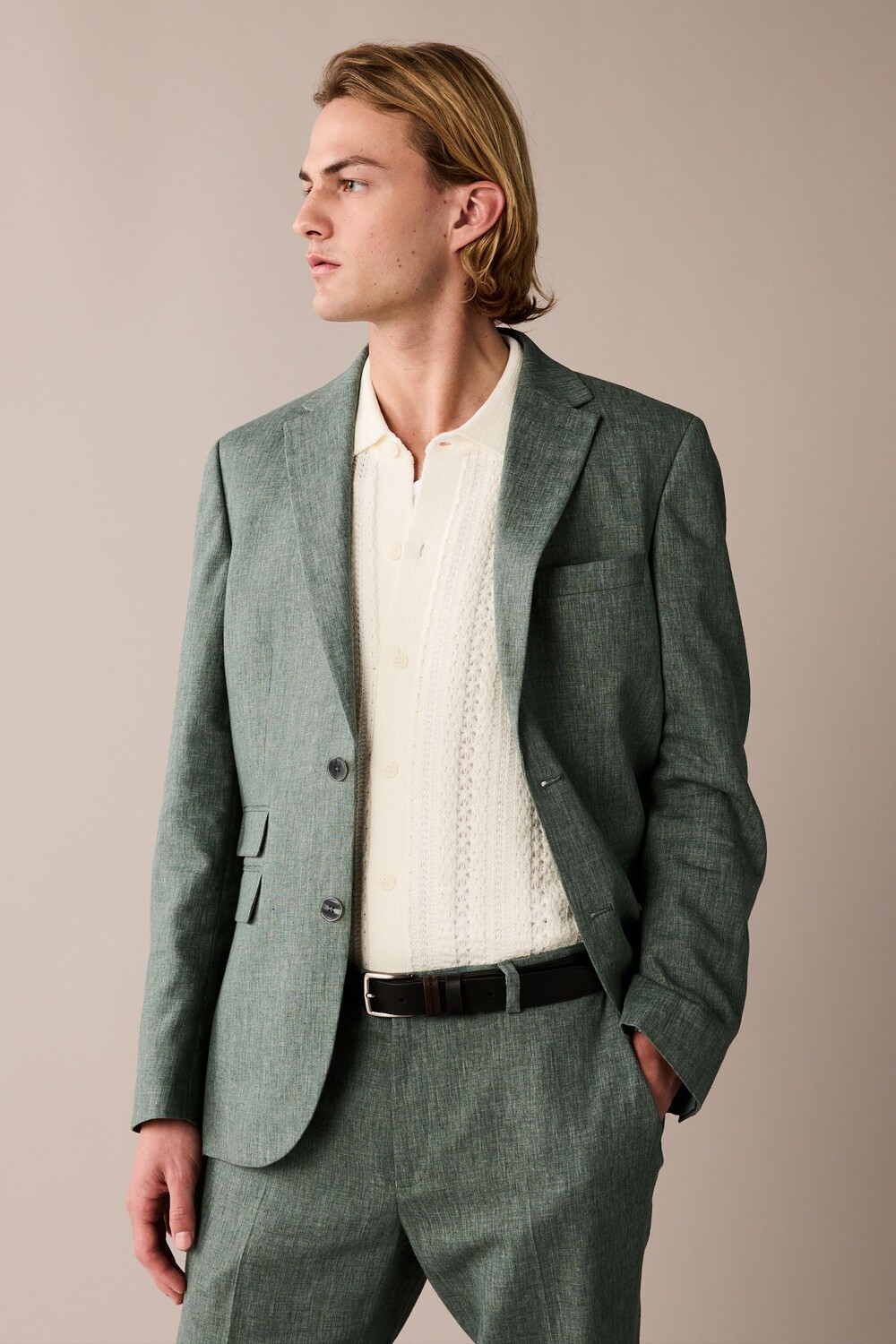 Льняной костюм прямого кроя: пиджак Next, зеленый
Льняной костюм прямого кроя: пиджак Next, зеленый