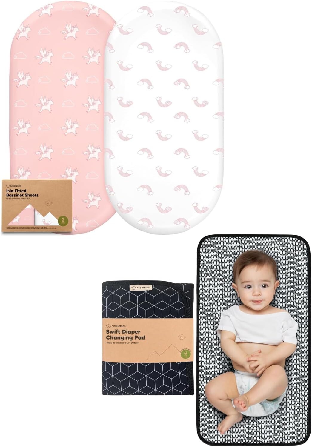 Комплект из 2 простыней для детской люльки Keababies для девочек и мальчиков
Комплект из 2 простыней для детской люльки Keababies для девочек и мальчиков
