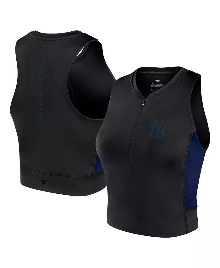 Женская черная майка-топ New York Yankees Studio Half-Zip Fit Gym Fanatics
Женская черная майка-топ New York Yankees Studio Half-Zip Fit Gym Fanatics