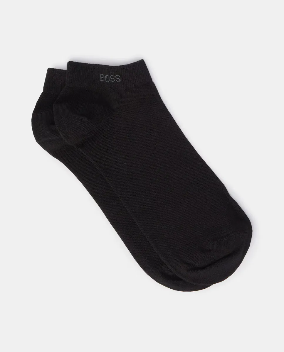 Набор из двух мужских носков черного цвета Boss
Набор из двух мужских носков черного цвета Boss