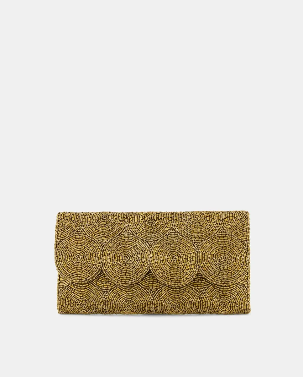 Праздничный клатч с бусинами Latouche, золотой 
Праздничный клатч с бусинами Latouche, золотой