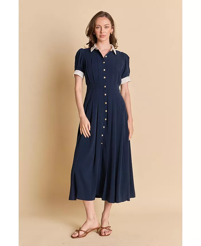 Женское плиссированное платье-рубашка миди English Factory, мультиколор
Женское плиссированное платье-рубашка миди English Factory, мультиколор