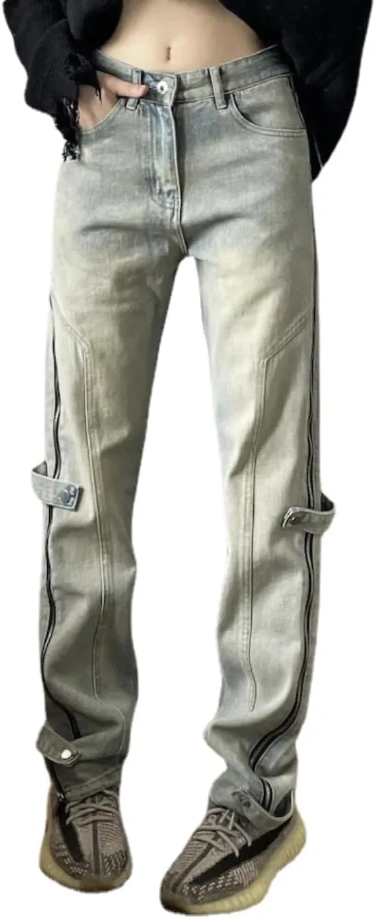 Y2K багги карго-штаны женские - широкие потертые джинсы casual streetwear с молнией plus size Hesaco
Y2K багги карго-штаны женские - широкие потертые джинсы casual streetwear с молнией plus size Hesaco