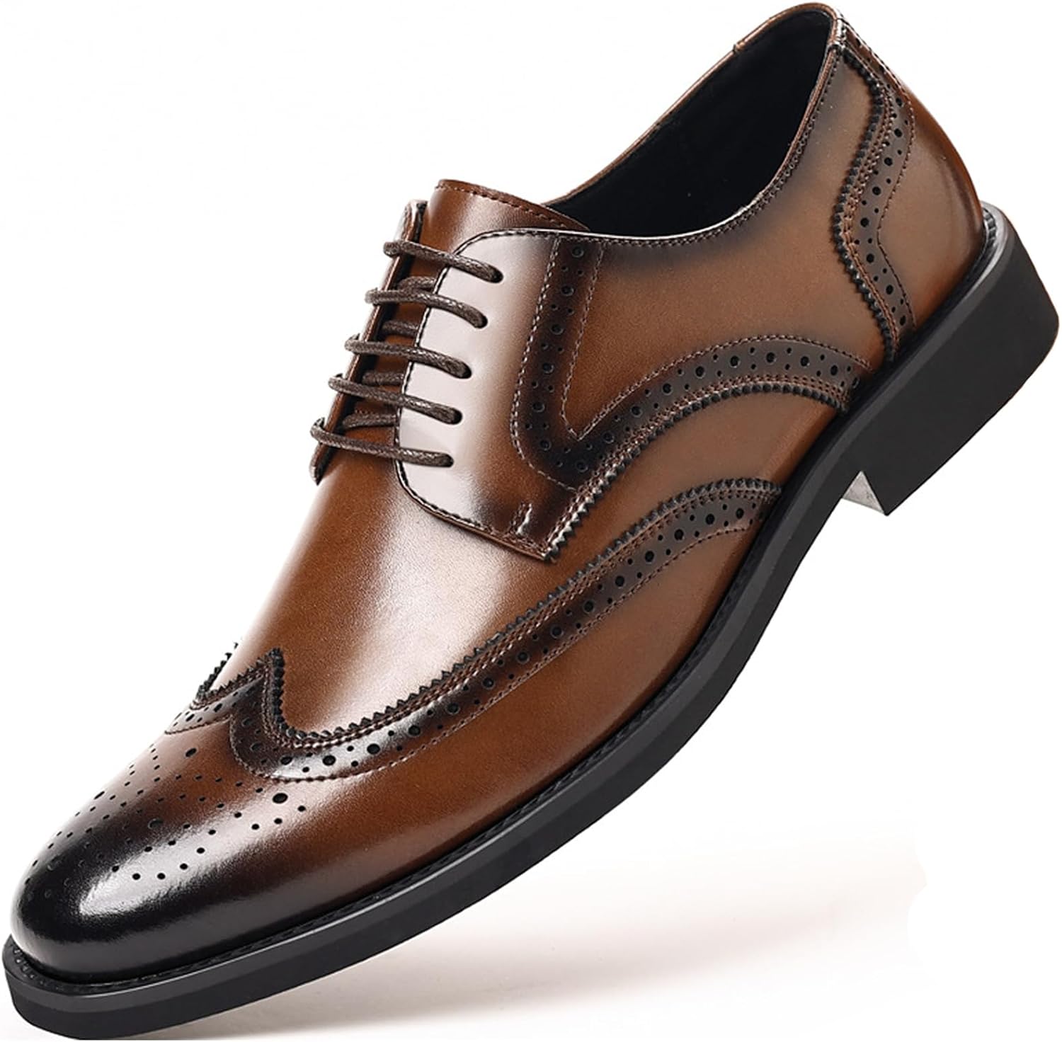 Мужские кожаные ретро оксфорды с перфорацией и крыльями, классические с шнуровкой, с простым носком, на низком каблуке, броги дерби для бизнеса, свадьбы, работы и повседневных случаев Melgonmg, коричневый
Мужские кожаные ретро оксфорды с перфорацией и крыльями, классические с шнуровкой, с простым носком, на низком каблуке, броги дерби для бизнеса, свадьбы, работы и повседневных случаев Melgonmg, коричневый