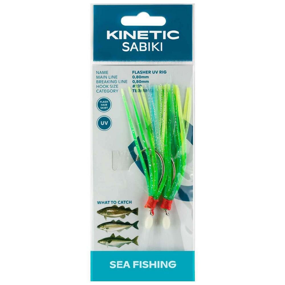 Оснастки Kinetic Sabiki Flasher UV, прозрачный 
Оснастки Kinetic Sabiki Flasher UV, прозрачный
