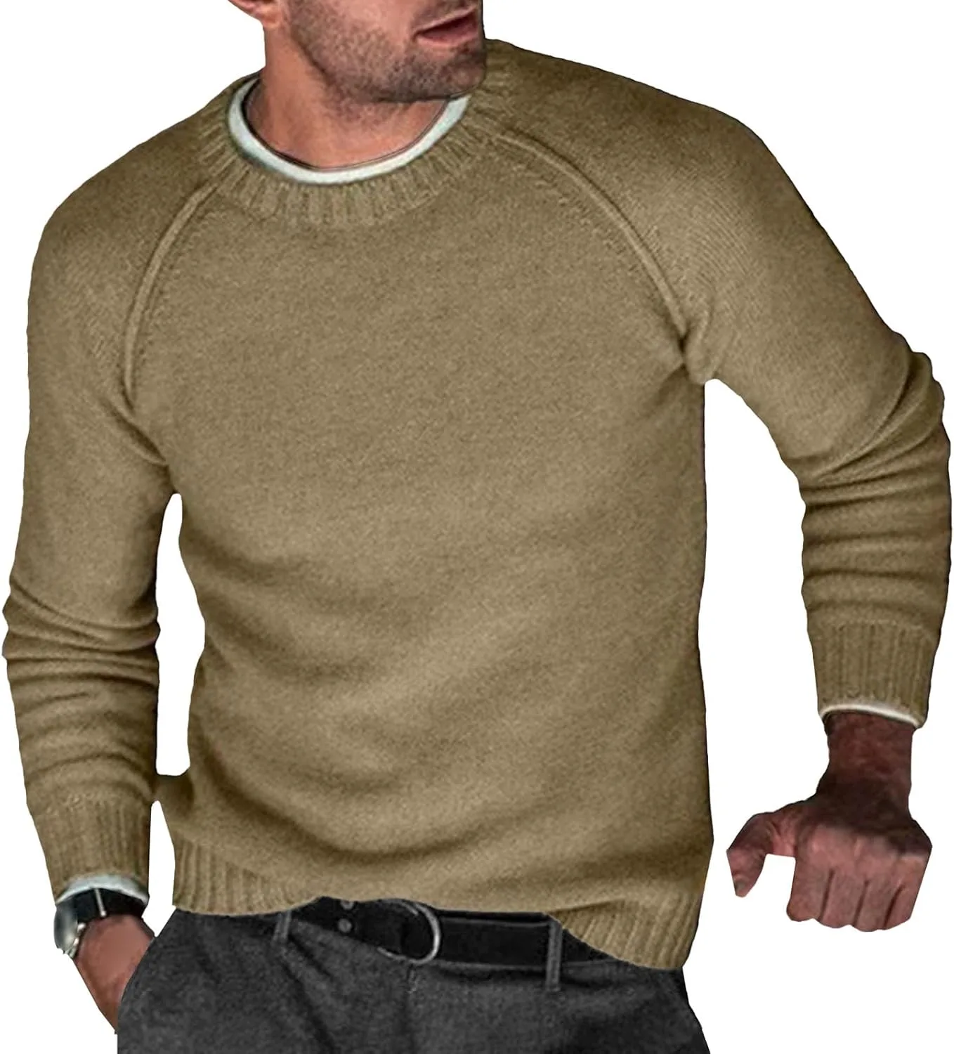 Мужской мягкий свитер с длинными рукавами и резинкой
Мужской мягкий свитер с длинными рукавами и резинкой