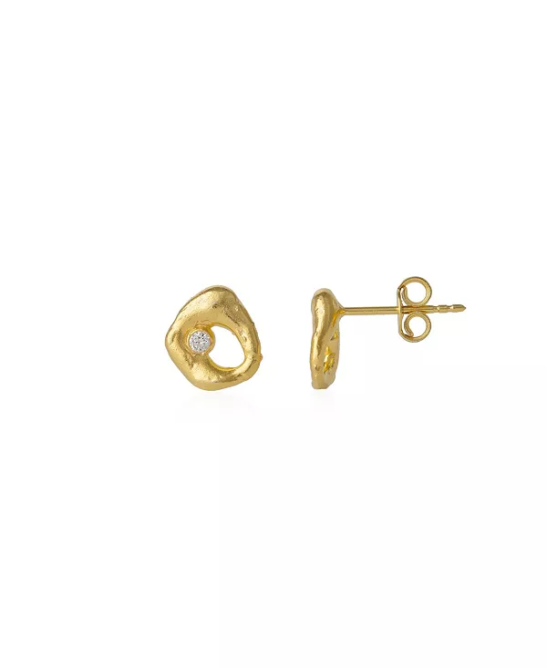 Серьги из настоящего серебра 925 пробы с натуральной текстурой и капающим расплавленным серебром Spero London, gold
Серьги из настоящего серебра 925 пробы с натуральной текстурой и капающим расплавленным серебром Spero London, gold