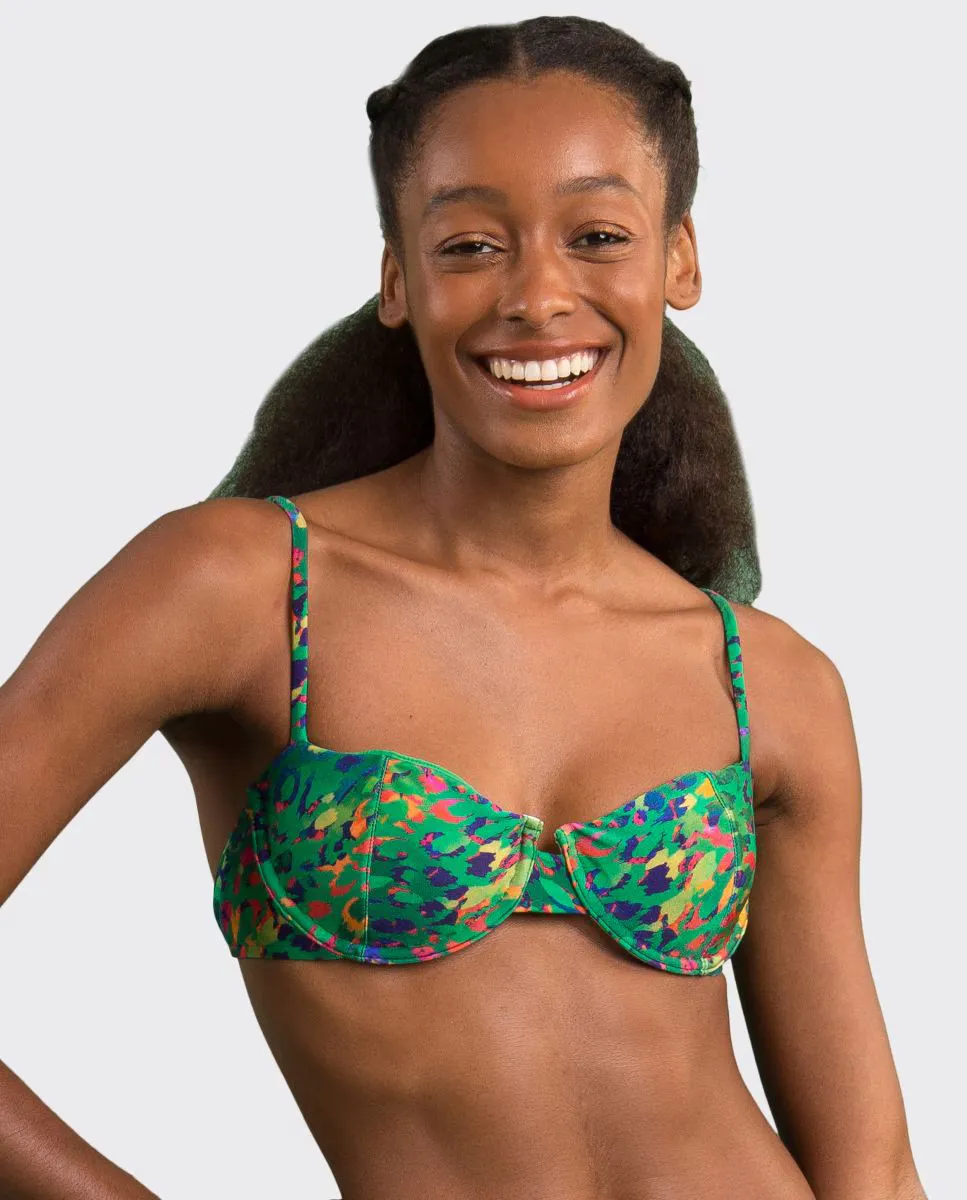 Утепленный лиф бикини-балконет с принтом Río de Sol, зеленый
Утепленный лиф бикини-балконет с принтом Río de Sol, зеленый